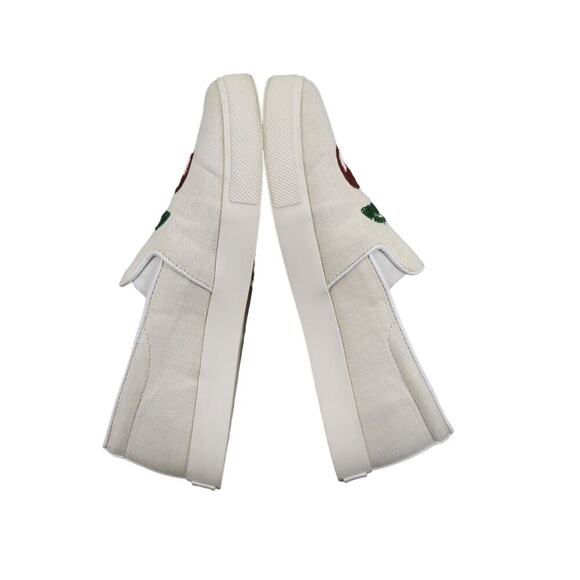 Katy Perry Shoes Womens 6 Sneaker Slip On Casual Cherry Sequin Kerry Flats White - Picture 9 of 13